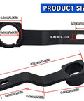 Crankshaft/camshaft positioning tool kit (2+1) in black metal; two-piece set with circular clamp and curved lever