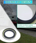 Close-up of Trailer Axle Hub Grease Seal Kit 4 Pack with Cotter Pins 2.25 Inch ID 3.376 Inch OD fits 5200-7000 lb EZ-Lube D42 spindles