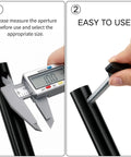 Measuring the size with caliper and demonstrating the use of Solid 60 Piece Thumb Screws Assortment With Ergonomic Wing Knobs.