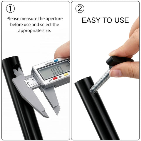 Measuring the size with caliper and demonstrating the use of Solid 60 Piece Thumb Screws Assortment With Ergonomic Wing Knobs.