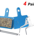 Four Pairs Multi Metal Bike Brake Pads For TRP Tektro Shimano Deore M575 M525 M515 rugged design with silver accessory