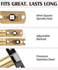 8mm square spindle door latch replacement with adjustable backset, premium stainless steel, smooth operation for doors.