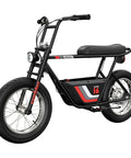 Dope Electric Minibike For Teens And Adults With 350W Motor 36V Battery 16 Inch Tires Up To Fifteen And A Half MPH 220 Lb Max Weight Rechargeable Black Rambler 16 Ride For Ages 18 And Up, side view