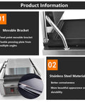 Movable bracket close-up of Heavy Duty 1800W Electric Sandwich Press Grill, showcasing stainless steel design and functionality.