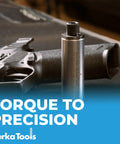 Precision Torque Limiter 4 In-Lb For Electronics And Fine Instruments With 3/8 Inch Square Drive And 1/4 Inch Hex Adapter, Factory Calibrated And Serialized For Solid Inch-Pound Torque Control.