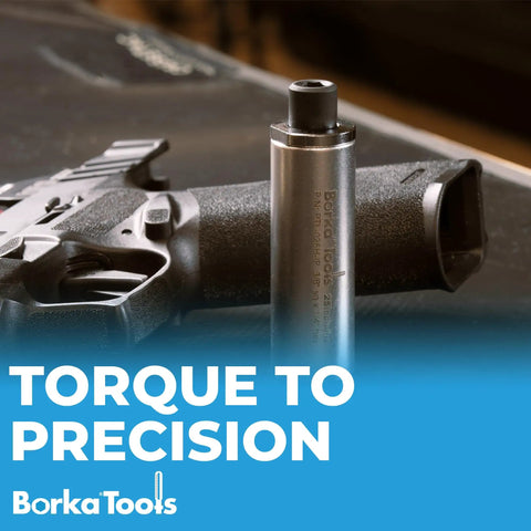 Precision Torque Limiter 4 In-Lb For Electronics And Fine Instruments With 3/8 Inch Square Drive And 1/4 Inch Hex Adapter, Factory Calibrated And Serialized For Solid Inch-Pound Torque Control.