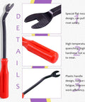 41 Piece Pro Grade Poly Rivet Gun Kit With Rivet Removal Tool showing red handle and flat nozzle design.