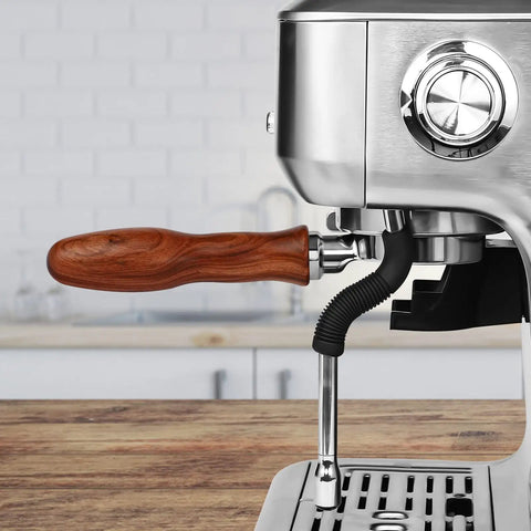 Espresso machine with 51mm Bottomless Espresso Portafilter With Three Ear Design Pro Grade Build Includes Double Cup Filter Basket