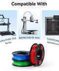 Regular PLA Filament 1.75mm 53mm Spool 250g Six Color Pack for Beginners compatible with Ender 3 V3, Bambu Lab A1 Mini, FLASHFORGE