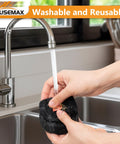 Hands washing foam filter under sink faucet, part of Top Notch Replacement Filter Kit For CH951 CH901 CH950 CH951C CH900WM vacuum.