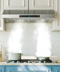 Top Notch 30 Inch Under Cabinet Range Hood With 1200 CFM Power, 4 Speed Gesture Sensing Kitchen Exhaust Hood, Touch Control Panel