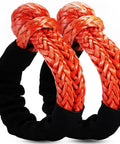 Soft Shackle One Half Inch By Twenty Two Inch Recovery Rope For SUV Truck Jeep ATV And Sailing With Fifty Seven Thousand Lbs Breaking Strength Synthetic UHMWPE Weave Two Pack Safer Than Metal Shackle