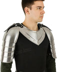 Battle Ready Medieval Iron Gorget Spaulders Pauldrons Armor Set For Knights And Cosplay Enthusiasts Handmade 18 Gauge Steel Armor