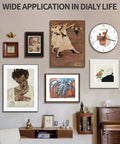 Heavy Duty Sawtooth Picture Hangers Lock Down Your Wall Art With Rust Resistant Steel Hooks For No Sweat Gallery Setup And Quick Decor Tweaks In Two Reliable Sizes displayed on a wall with various framed artworks.