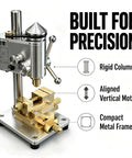 Mini Benchtop Drill Press With Variable Speed For Precision Watch Repair And Jewelry Making 0.01mm Accuracy soft metal drilling tool.