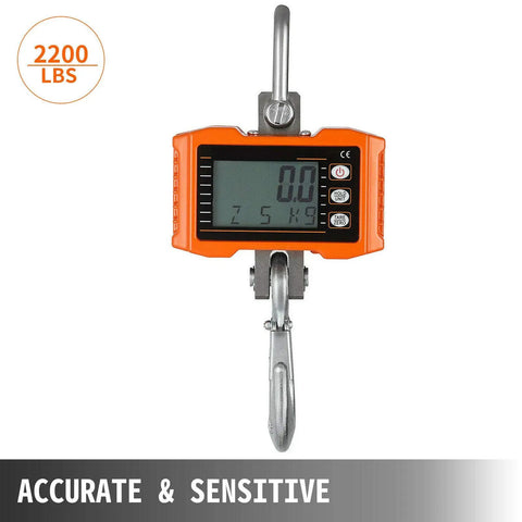 Heavy Duty Digital Crane Scale Built Different With Rock Solid Aluminum Housing And Precision Led Display For Up To Two Thousand Lbs Daily Jobsite Tasks