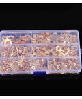 Solid 540 Pcs Non Insulated Copper Ring Lugs Kit M3 To M10 Crimp Terminals Wire Connectors Eyes Heavy Duty Assortment Set For Pro Projects And DIY Wiring Jobs That Need Reliable Connections in organizer box