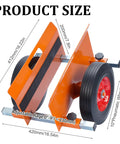 Orange Beefy Heavy Duty Panel Dolly 1100 Lbs Capacity With 10 Inch Solid Wheels Door Cart, size dimensions shown in image
