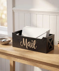 Wood Wall Mount Mail Organizer Keeps Envelopes Bills Letters And Cards Neatly In One Sweet Spot Ideal Home Office Storage Eleven Point Zero