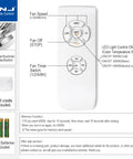 Remote control for Ceiling Fan With Lights And Remote No Fuss Install For Bedroom In Industrial Minimalist Style