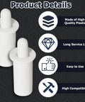 Two white 20mm heavy duty shutter repair pins made of high quality plastic for plantation blinds replacement hardware.