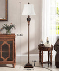 Vintage Floor Lamp With Rotary On Off Switch For Easy One Hand Use Tall Farmhouse Style Standing Lamp For Living Room