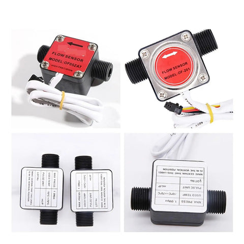 Top Notch Hall Effect Water Flow Sensor For Water Heater Inlet, Reliable Flow Meter For Oil Chemicals Milk And Viscous Liquids