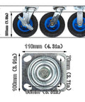 Heavy Duty Pneumatic Rubber Wheel Swivel Caster With Brakes Built Like A Tank For Smooth Industrial Glides And Heavy Lifting, showing 8in inflatable tires.