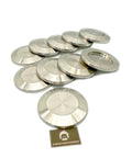 KF25 Flange Cap Blind Flange Blank 316L Stainless Steel Pack Of 10 Pcs Silver 25mm Iso KF25 Off Cap With Protective Cover For Vacuum Systems And Pipe Fittings Solid Stainless Build, stacked caps