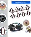 Chevy Knock Sensor Kit With Wiring Harness And Intake Manifold Gasket For Silverado Tahoe Avalanche Yukon Sierra Cadillac Hummer Drop In Replacement 12601822 2133521 89060413 product components displayed