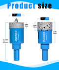 Diamond Hole Saw Drill Bits Set With Pilot Guide And Sponge Spring Bits, 2 Pieces, 1 Inch Diamond Drills, product size view 25mm