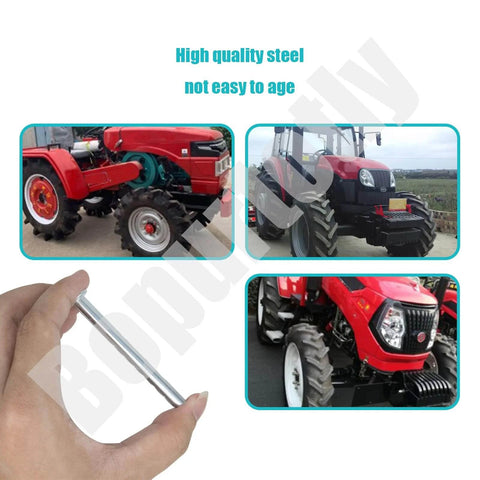 Person holding a shiny steel Heavy Duty Clevis Pin One Quarter Inch By Two And A Half Inches With Matching R Clip, Rust Resistant Hardware