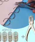 40 Pack 1 Inch Binder Rings With Metal Single Hole Punch Nickel Plated Steel Rings For Index Cards And Flash Cards Silver Holds Up To 175 Sheets Of 20 Lb Paper