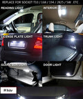 30 Pack 194 LED Bulbs 6000K Cool White Canbus Error Free T10 Wedge COB Bulbs For Car Dome Map Door Courtesy License