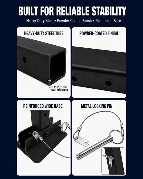 Heavy Duty RV Stabilizer Kit Packs Adjustable I Beam Mounts To Slam The Sway And Kill That Bounce Right Out The Gate For Campers And Travel Trailers 17 To 35 Inches heavy-duty steel tube and reinforced wide base features.