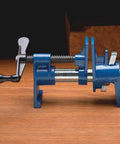 Beefy Extra Wide 3/4 Inch Pipe Clamps For Woodworking With 2-1/2 Inch Jaws on wood surface
