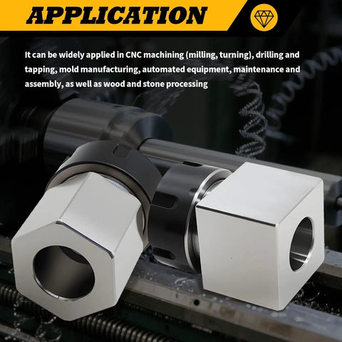 ER-32 Collet Block Set For CNC Machining, Square And Hex Workholding Blocks in application on CNC machine, precision tools