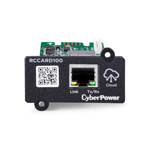Front view of RCCARD100 Cloud Monitoring Card for UPS Systems With Remote Management Via PowerPanel Cloud, Ethernet port visible
