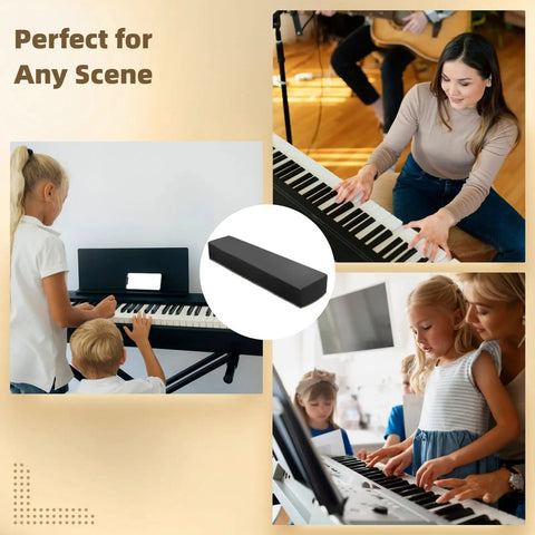 Children playing piano with 88 Key Piano Keyboard Cover Leather Luxury Soft Digital Dust Cover Waterproof Dustproof Protective Shield.