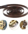 Two Piece Steel Clock Mainsprings Replacement Kit for mechanical clocks universal fit shown with gear details