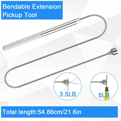 7 Piece Telescoping Magnetic Pickup Tool Set With 28 Inch Claw Grabber And Bendable Magnets, Includes 4 Finger Claw Tool And 21.6 Inch Extendable Magnetic Tools For Grabbing Lost Parts, Screws, Nails, And Tiny Gear