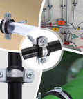 Heavy Duty 8 Pack Split Ring Pipe Hangers With 2 Inch 50mm Inner Diameter Galvanized Steel Wall And Ceiling Mount Clamp Adjustable 44 To 50mm Includes M8 And M10 Screws And Expansion Tubes For Plumbing HVAC, installed on pipes