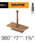 Hidden Deck Fasteners And Screws Set For Grooved Composite And Wood Decks, Stainless Steel, Brown Finish, 360 Pack, Concealed Clip System