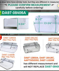 Right Side Refrigerator Door Bin Shelf Replacement for RF4287 RF4289, Compatible with DA97-08406A/B/C, size comparison chart