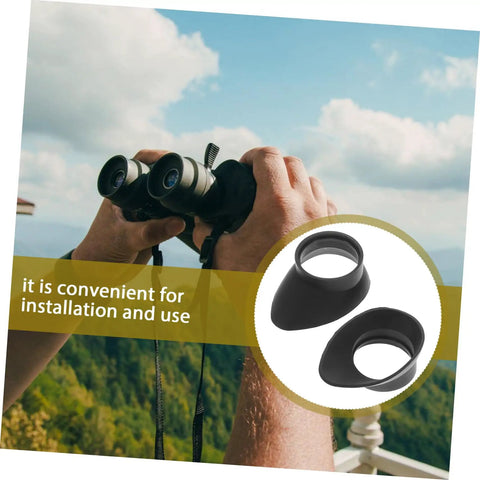 Two Pack Eyepiece Covers Soft Rubber Lens Protectors For Microscope Telescopes Binoculars Scope And Eye Cups Dope in use.