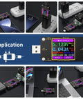 2 In 1 Digital USB Tester Meter With Type C Connector measuring voltage current power capacity on laptop and charger