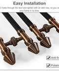 Retro Door Pull Handle Aluminum Alloy Push Pull Entry For Wood Glass And Sliding Doors With Easy Installation Included