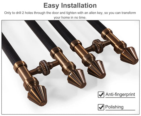 Retro Door Pull Handle Aluminum Alloy Push Pull Entry For Wood Glass And Sliding Doors With Easy Installation Included