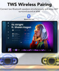 Portable Bluetooth Speaker With Lights For Holidays And World Cup Fans, Loud Party Ready Stereo Sound, BT 5.4, TWS, 360° sound