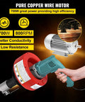 Handheld electric drain cleaner with 700W copper motor, flexible pipe for clearing clogs efficiently.
